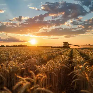 campo de soja para exportación a granel